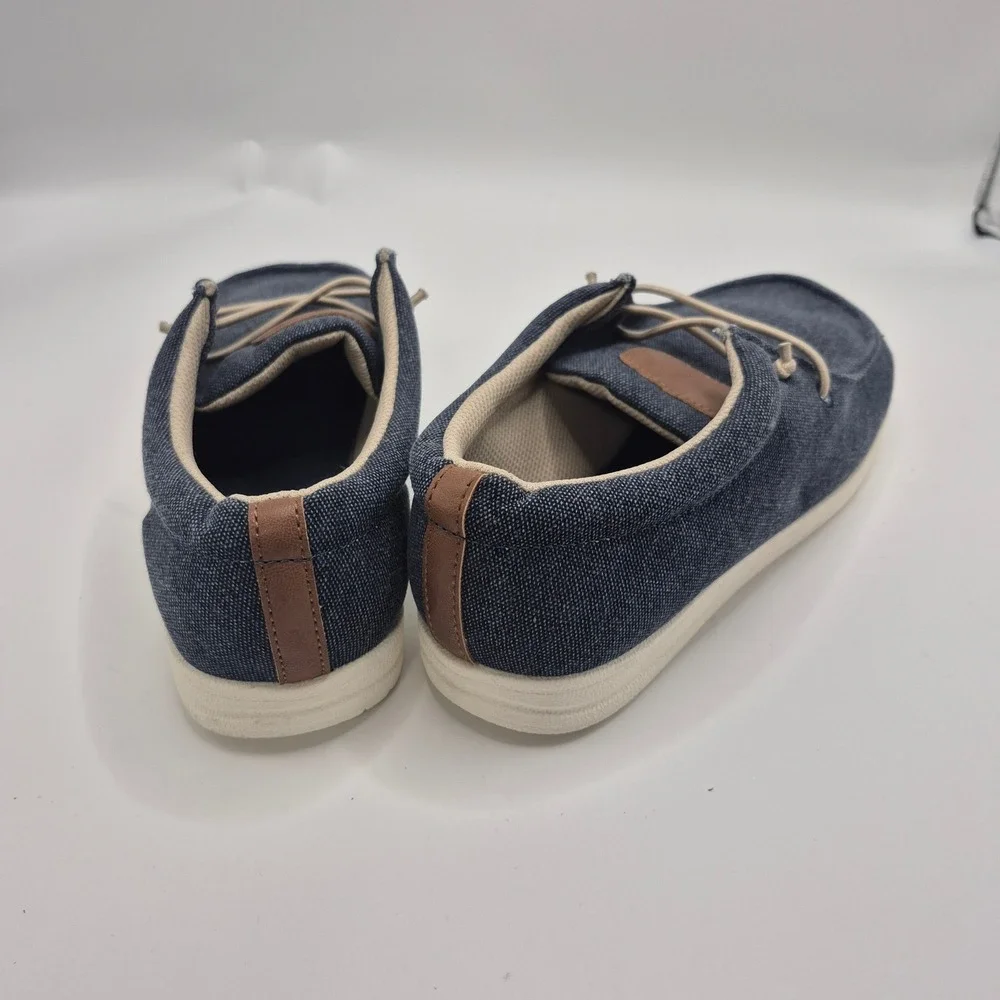 Old Navy Boys Navy Blue Canvas Deck Shoes Moc Toe Loafers 5Y S/694350-01